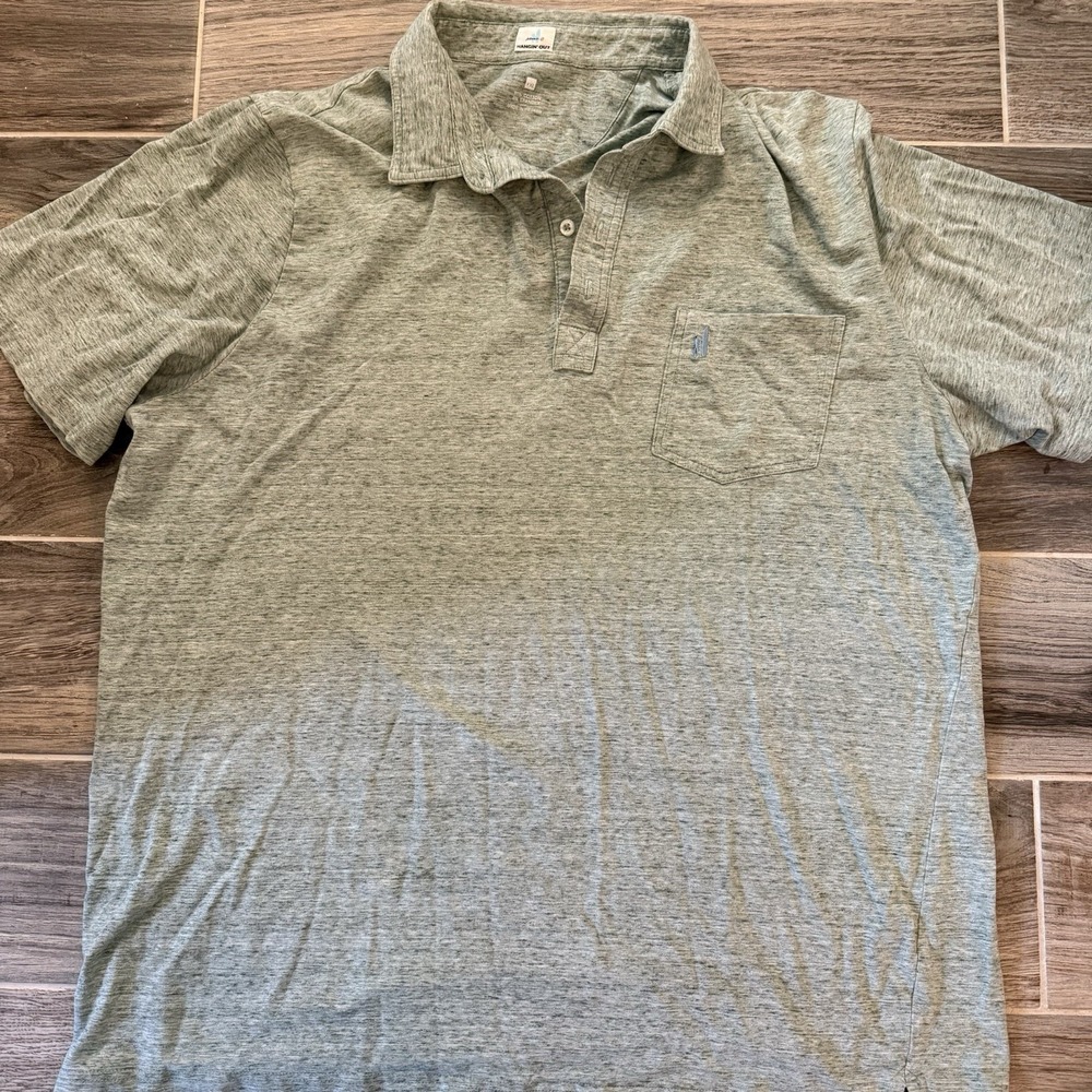 johnnie-O Hanging Out‎ Mens XXL Polo Shirt Green Pocket Embroidered Surfer